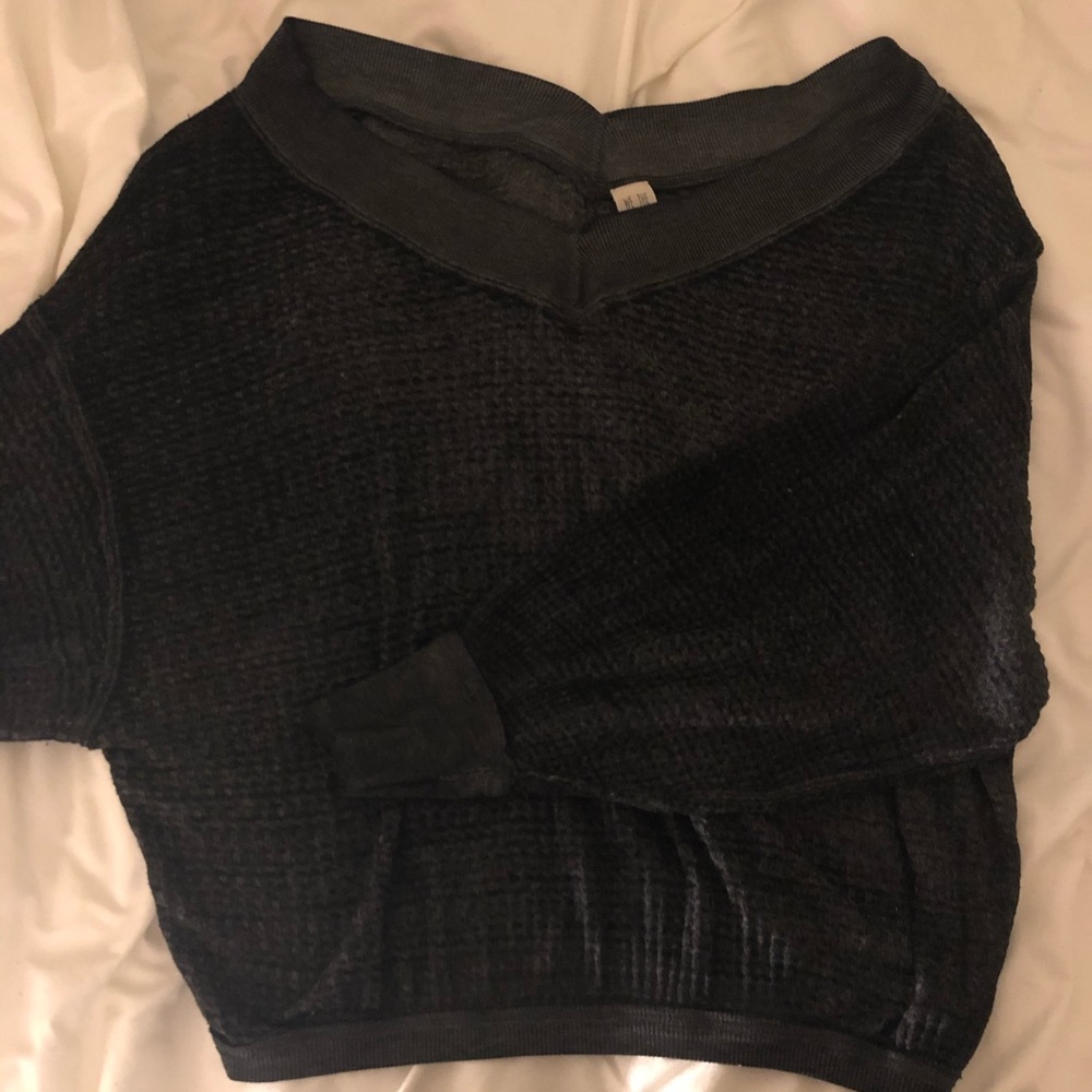 Free People Waffle Knit Top